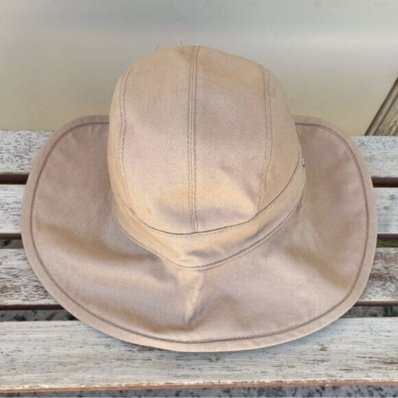 Helen Kaminski 100% Cotton Wide Brim Packable Sun Hat – Tan - Picture 1 of 8